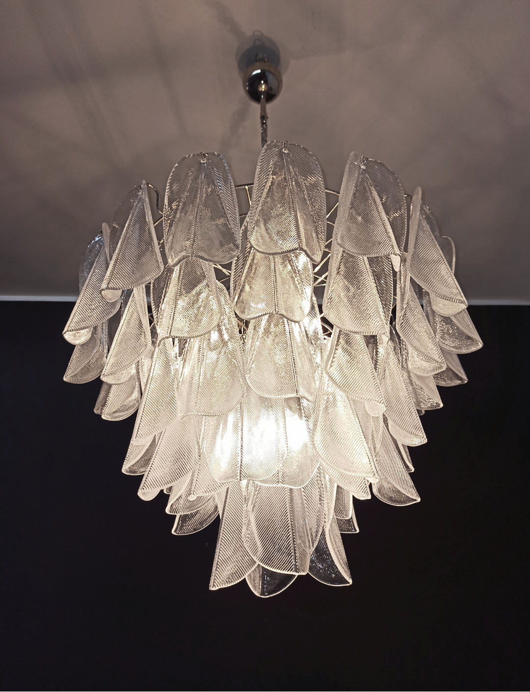 Murano Lysekrone | 57 Klare Iris Rondiniglass