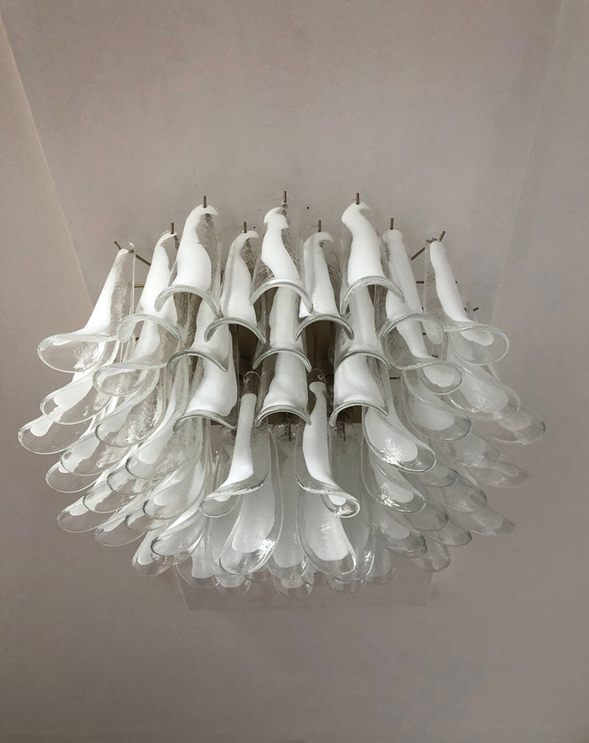 Murano Ceiling Lamp – 64 White Petal Glass – Murano Classics