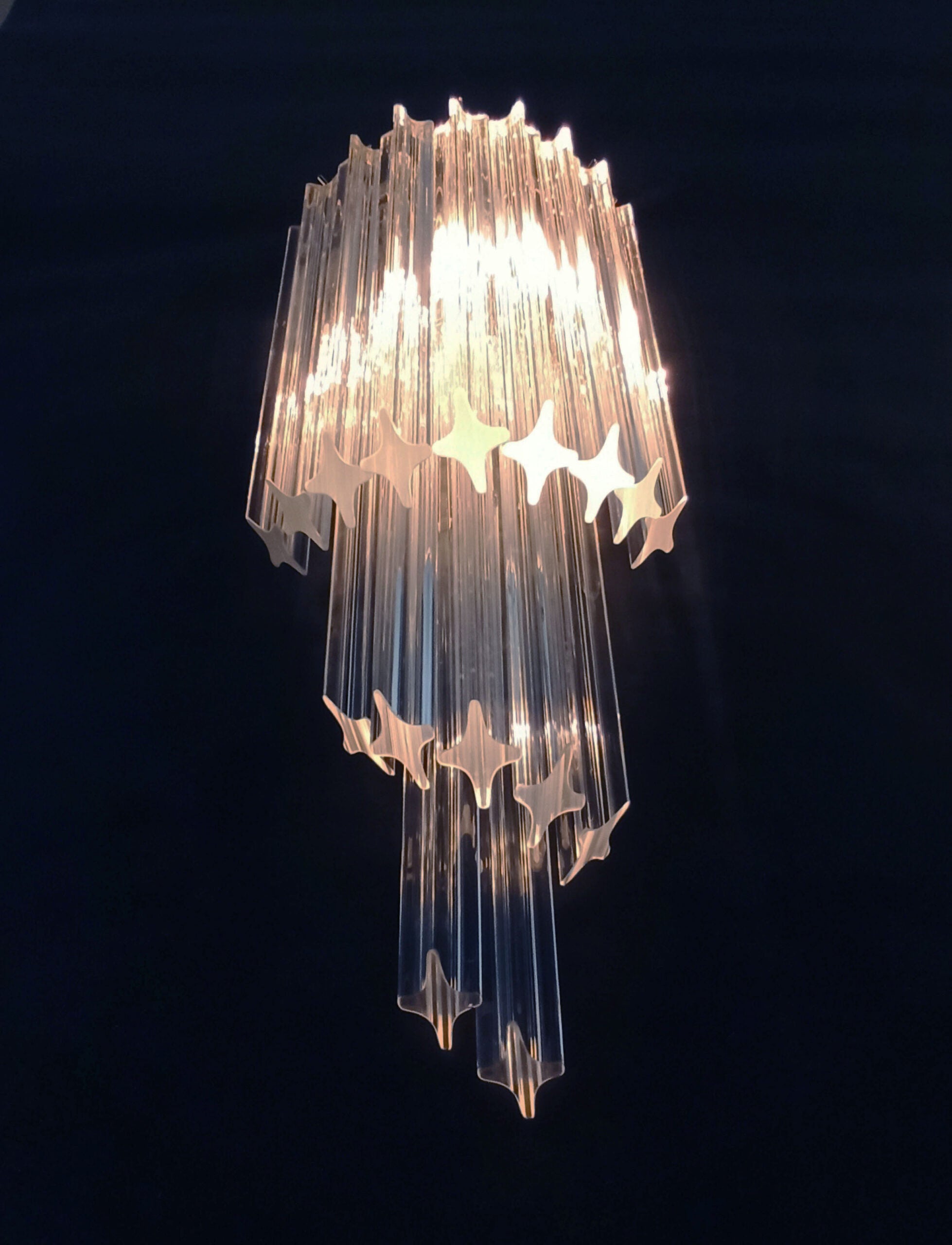 Murano Wall Lamp | 16 Clear Prism Glass | Set of 2