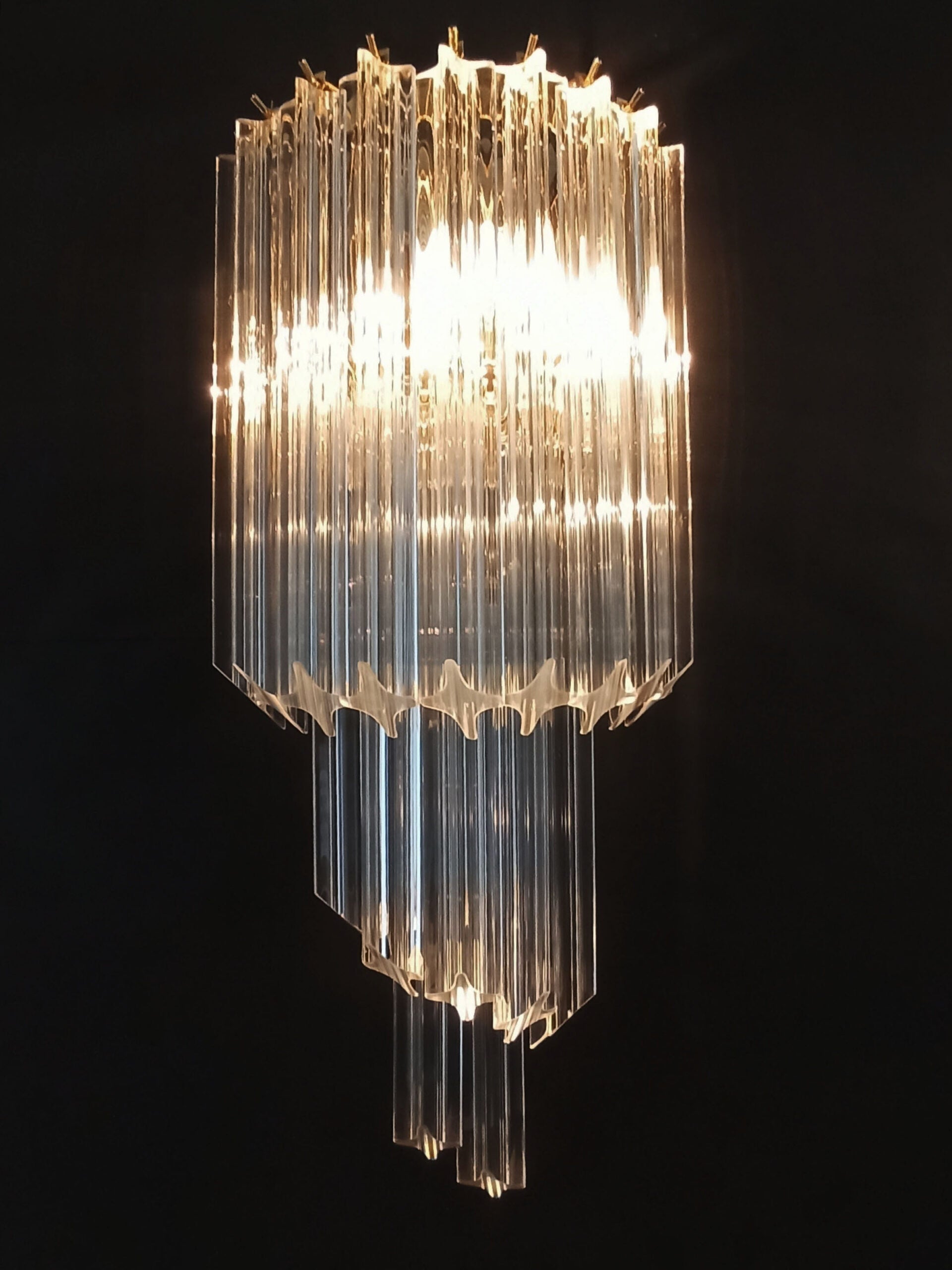 Murano Wall Lamp | 16 Clear Prism Glass | Set of 2