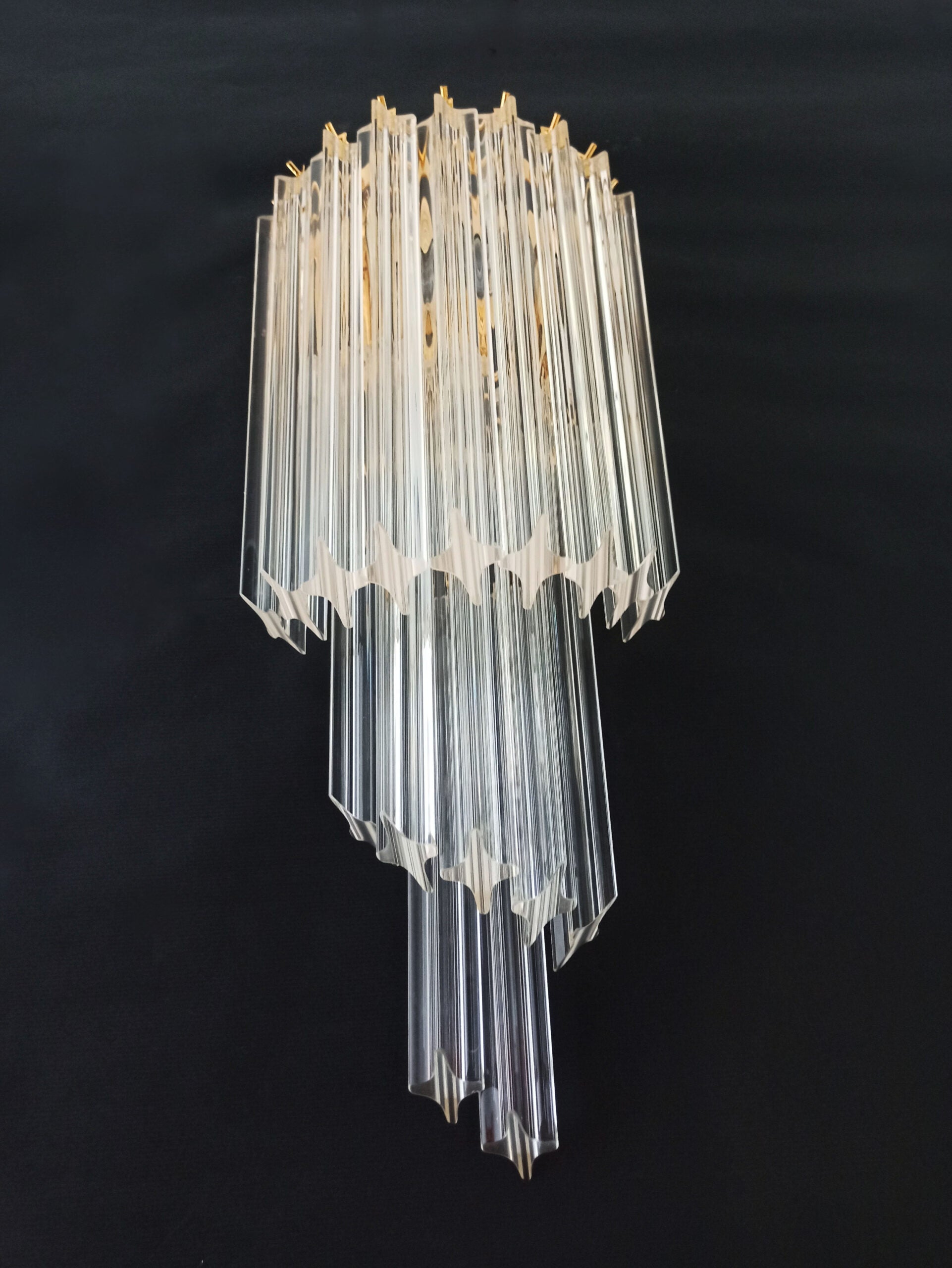 Murano Wall Lamp | 16 Clear Prism Glass | Set of 2