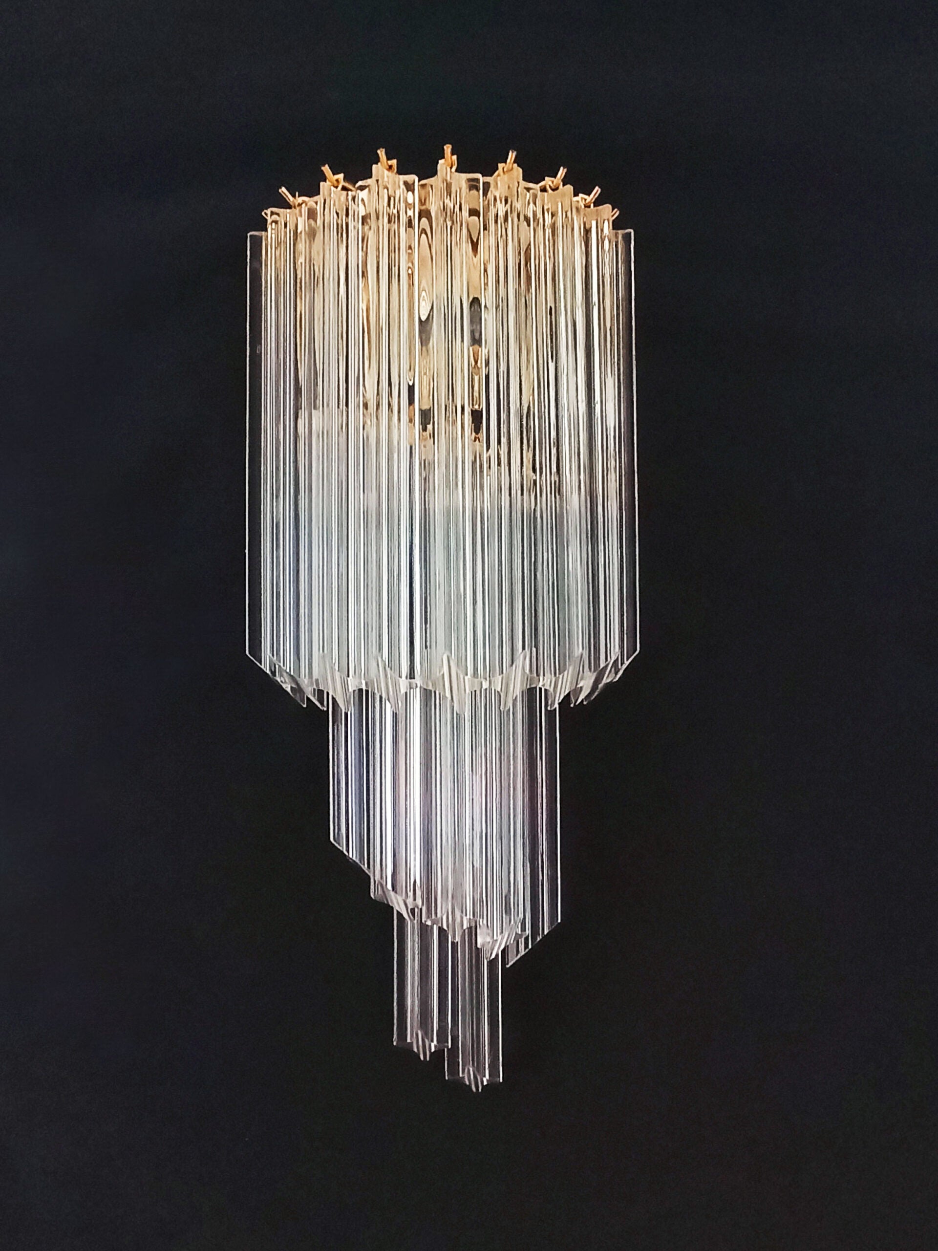 Murano Wall Lamp | 16 Clear Prism Glass | Set of 2