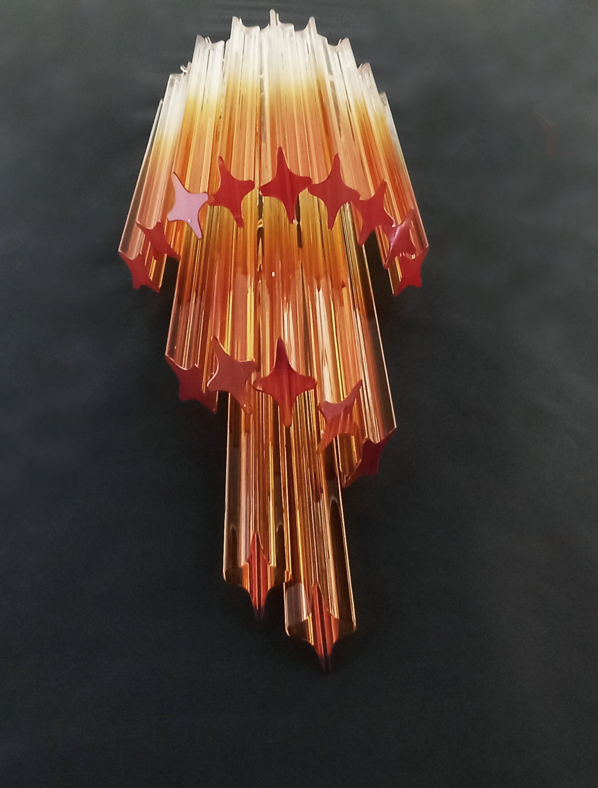 Murano Wall Lamp | 32 Clear Caramel Prism Glass | Set of 2