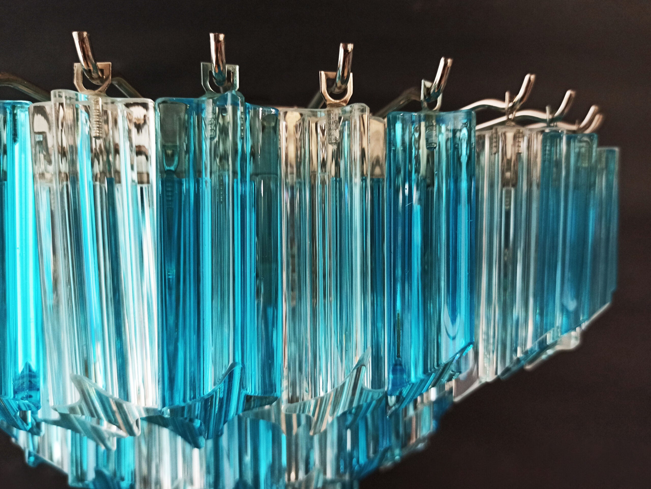 Murano Wall Lamp | 63 Clear Blue Prism Glass | Set of 2
