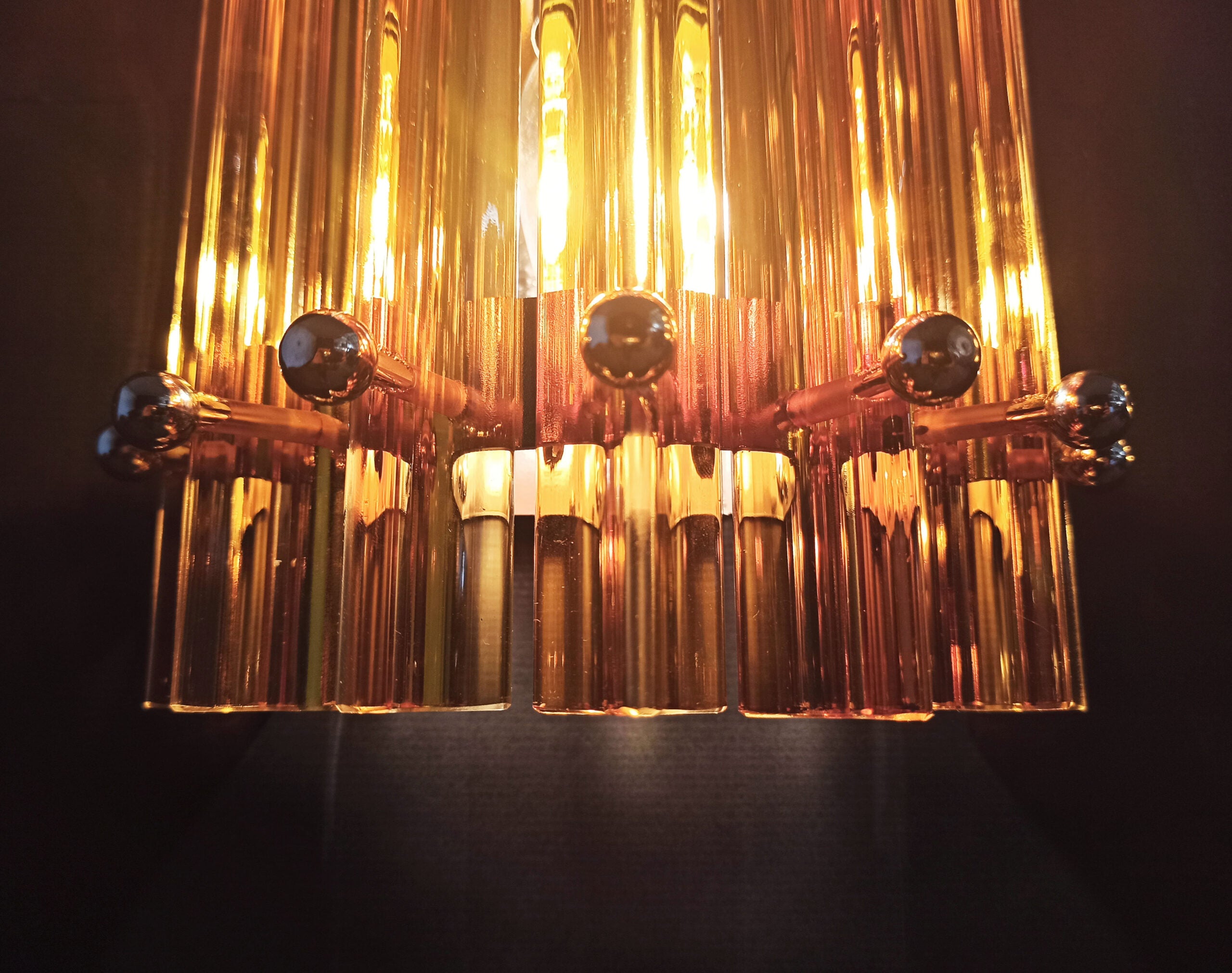 Murano Wall Lamp | 7 Yellow Prism Glass | Set of 2