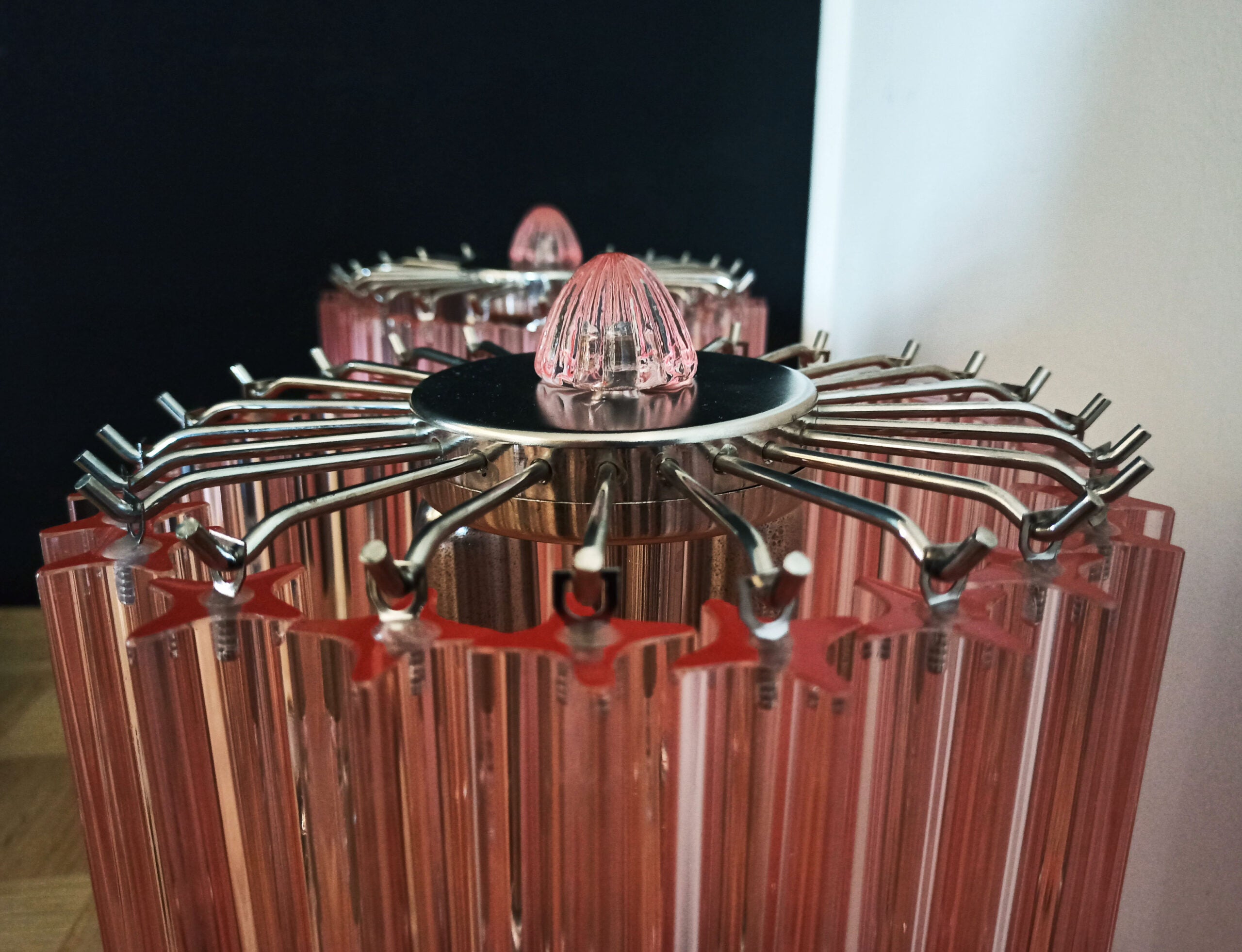 Murano Bordlampe – 24 Rosa Prismeglass – 2 stk – detalj 3 – Murano Classics