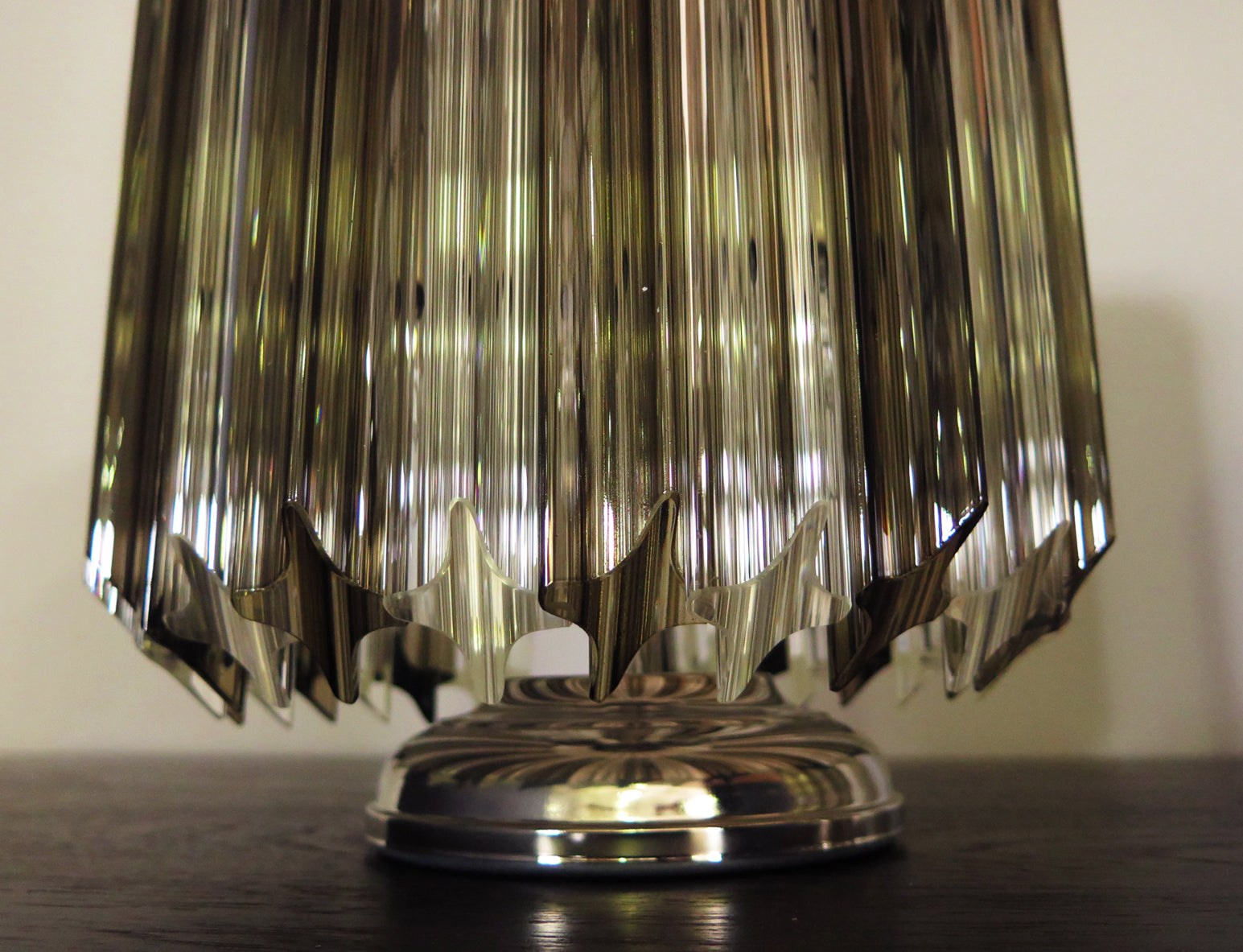 Murano Table Lamp – 24 Clear Smoked Prism Glass – Set of 2 – detail 10 – Murano Classics