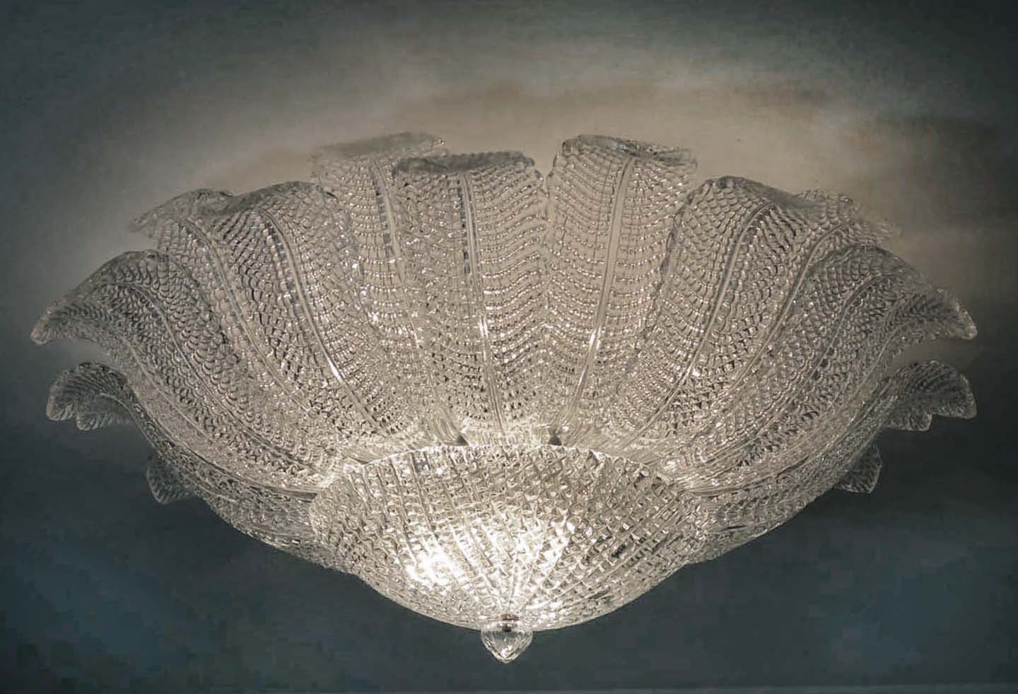 Plafonnier Murano – 25 Barovier Transparents – détail 9 – Murano Classics