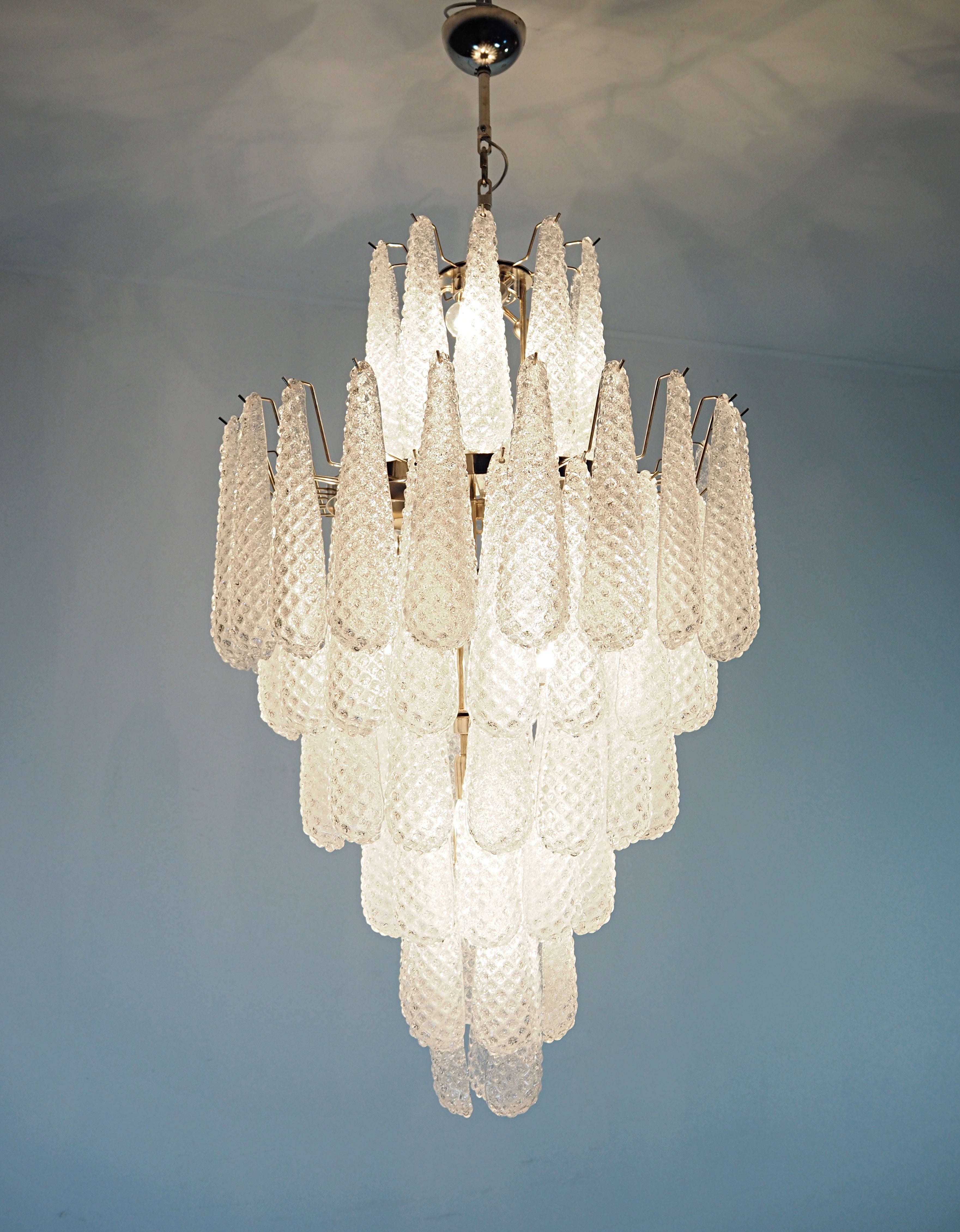 Murano Chandelier | 85 Clear Drop Glass