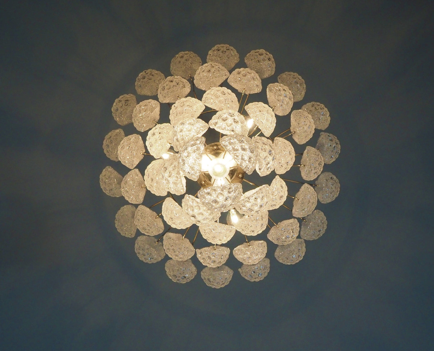 Lampadario Murano | 52 Gocce di Vetro Trasparente