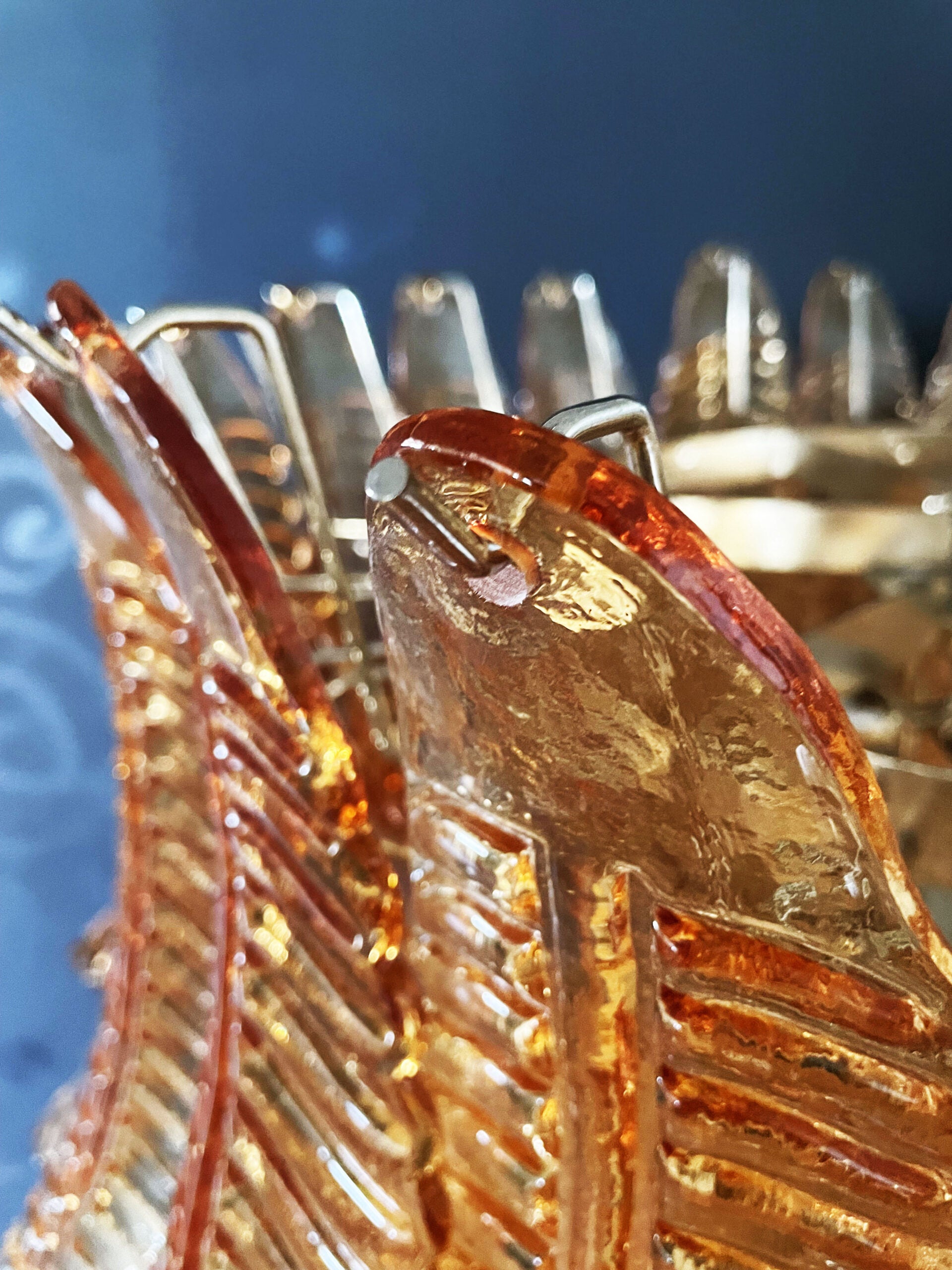 Murano Lysekrone | 75 Gule Felciglass