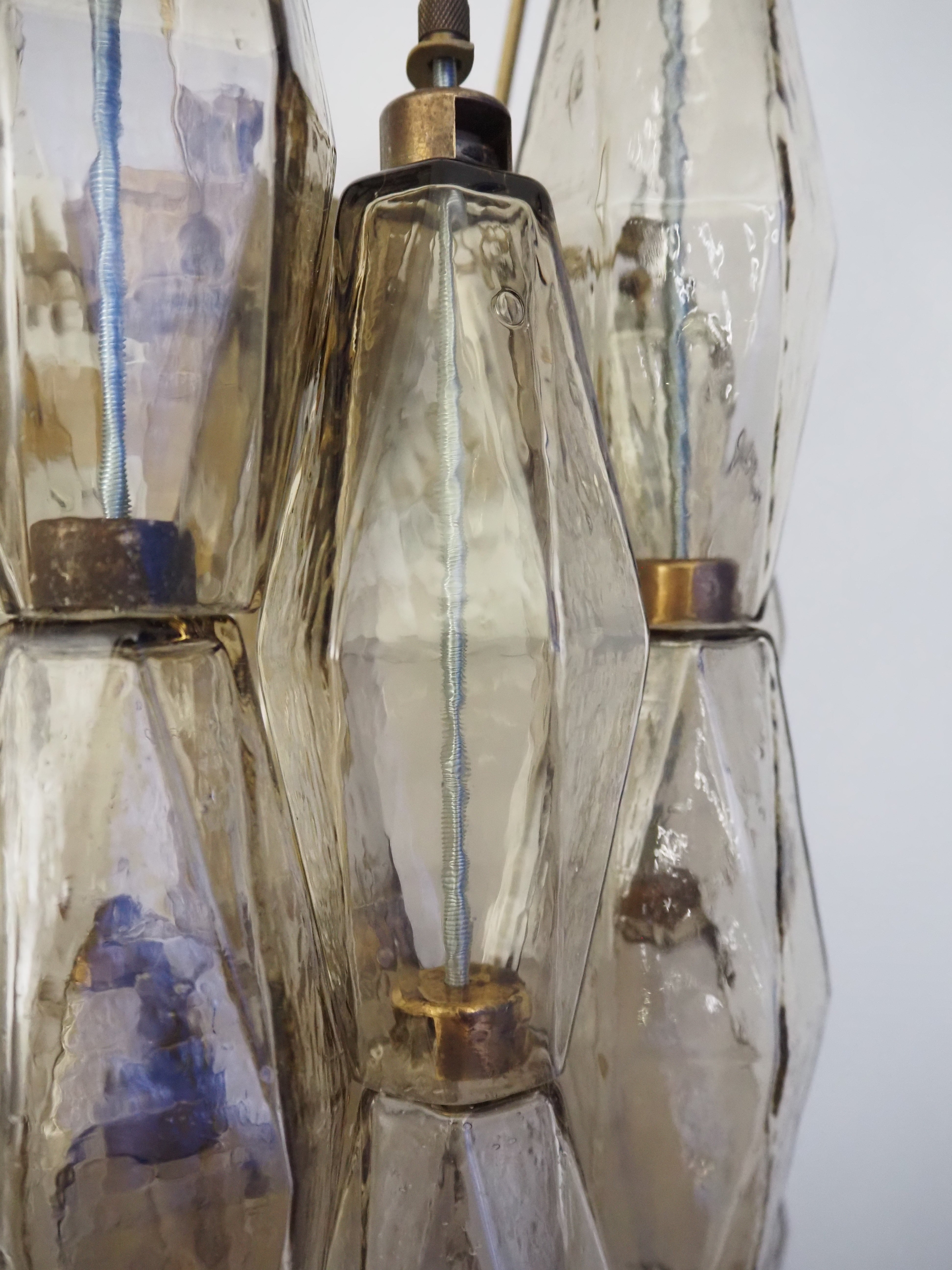 Murano Wandlamp – 17 Gerookt Poliedriglas – Set van 2 – detail 3 – Murano Classics