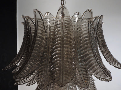 Murano Lysekrone | 48 Røykfargede Felciglass