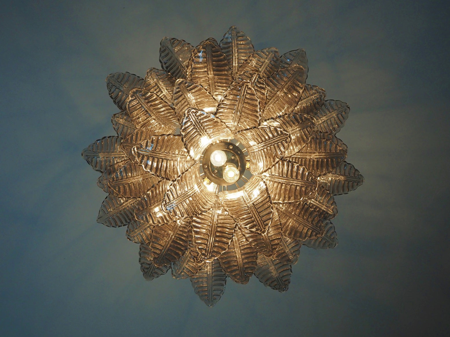 Murano Chandelier – 48 Smoked Felci Glass – detail 9 – Murano Classics