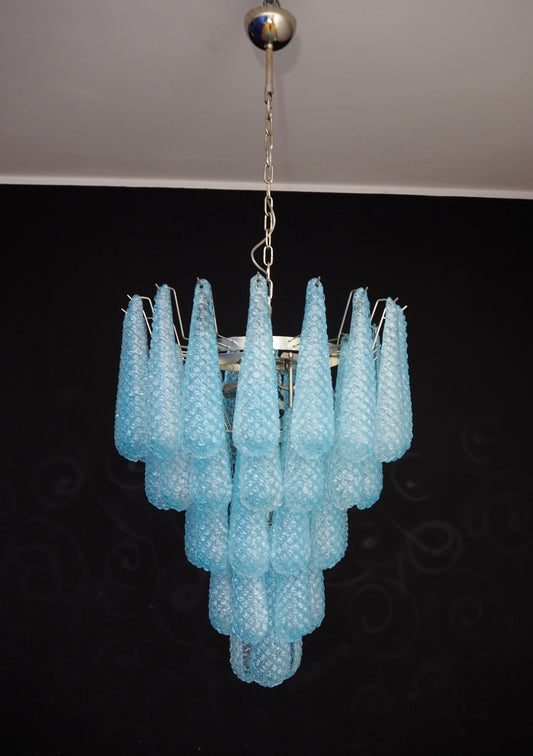 Murano Chandelier | 52 Blue Dropper