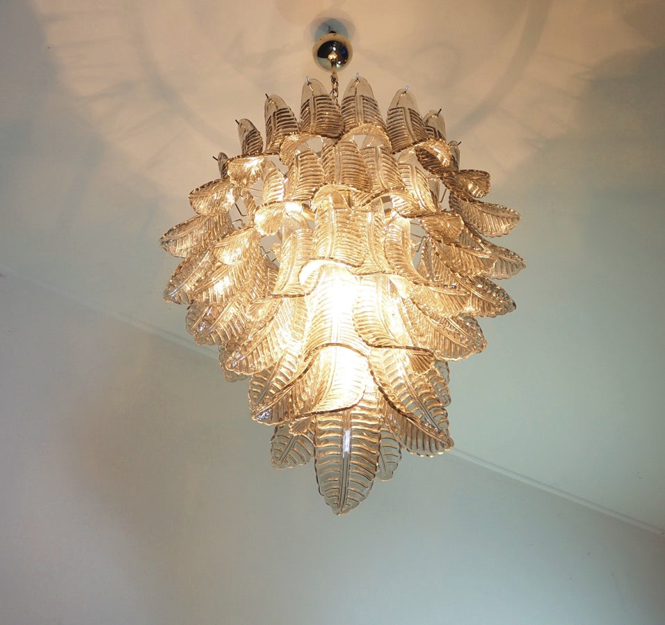 Murano Chandelier – 52 Smoked Felci Glass – detail 7 – Murano Classics