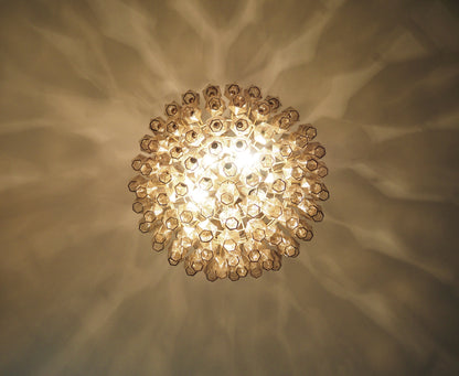 Murano Chandelier | 140 Smoke colored Polyhedral glass