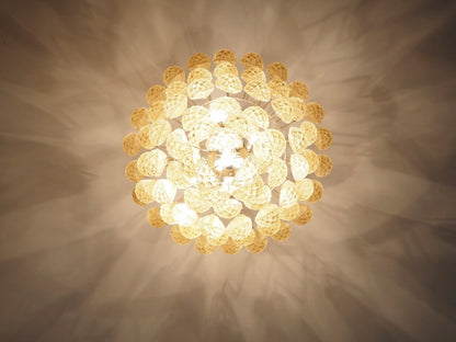 Murano Lysekrone | 85 Klare Gule Dråpeglass