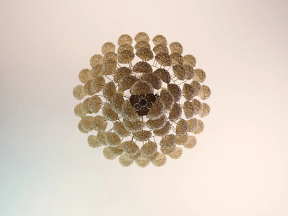 Murano Lysekrone | 85 Klare Gule Dråpeglass