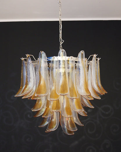 Murano Chandelier | 53 Yellow Cone Leaf Glasses