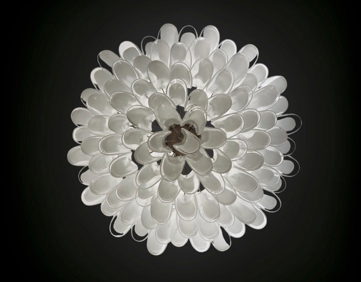 Murano Lysekrone | 101 Klare Konglebladglass