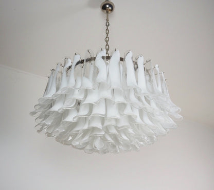 Murano Lysekrone | 101 Klare Konglebladglass