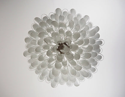 Murano Lysekrone | 101 Klare Konglebladglass