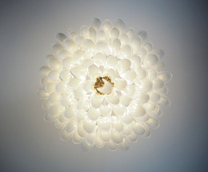 Murano Lysekrone | 101 Klare Konglebladglass