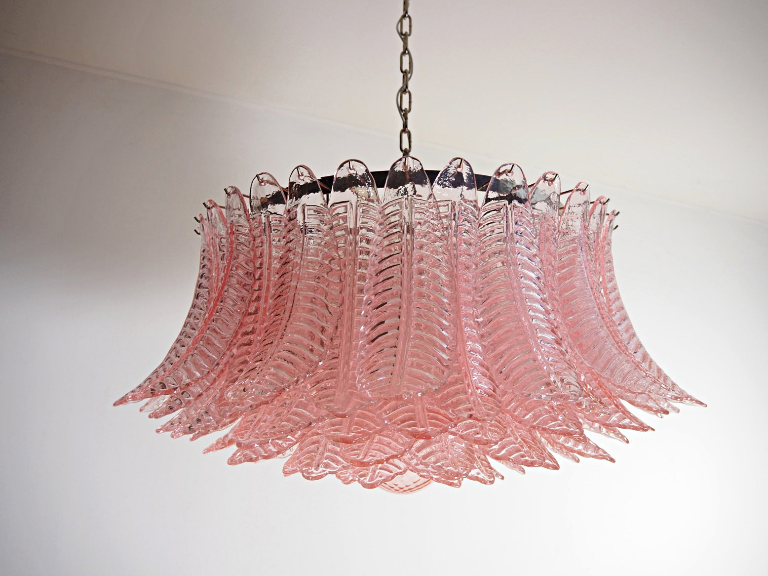 Murano Lysekrone | 100 Rosa Felciglass