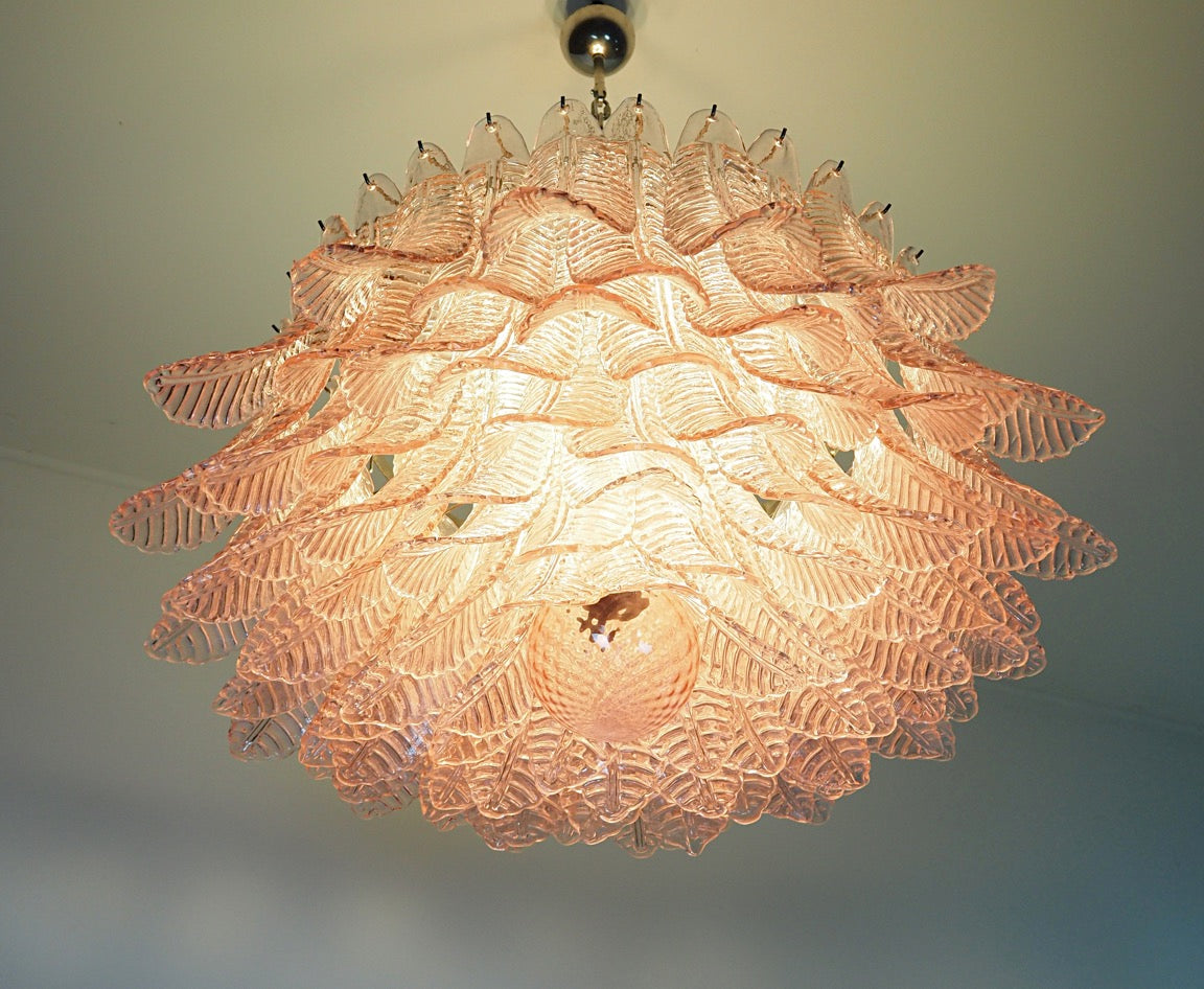 Murano Lysekrone | 100 Rosa Felciglass