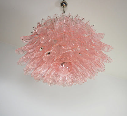 Murano Lysekrone | 100 Rosa Felciglass