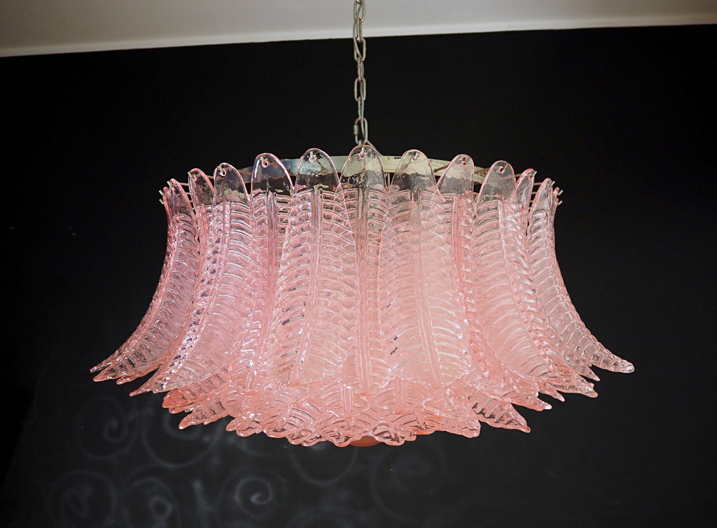 Murano Lysekrone | 100 Rosa Felciglass