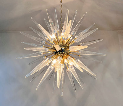 Murano Lysekrone | 51 Klare Sputnik