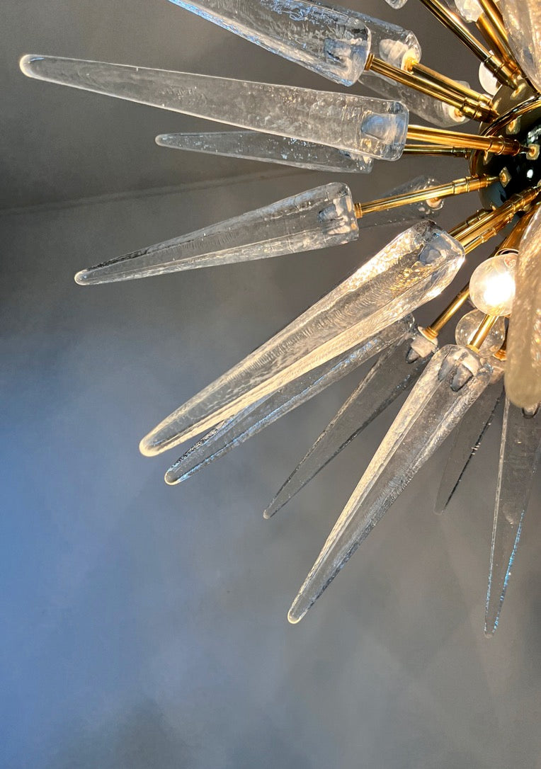 Murano Lysekrone | 51 Klare Sputnik