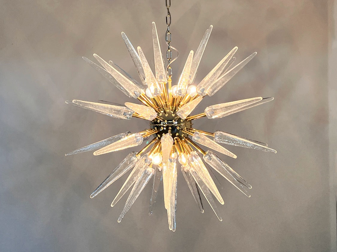 Murano Lysekrone | 51 Klare Sputnik