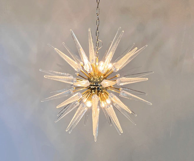 Murano Lysekrone | 51 Klare Sputnik