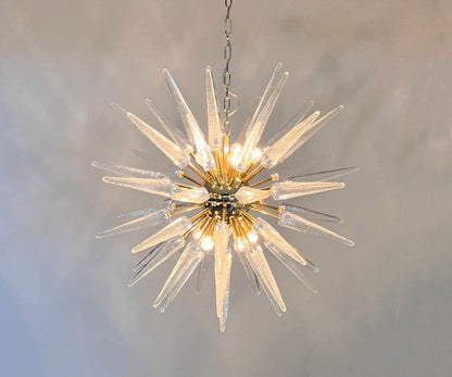 Murano Lysekrone | 51 Klare Sputnik