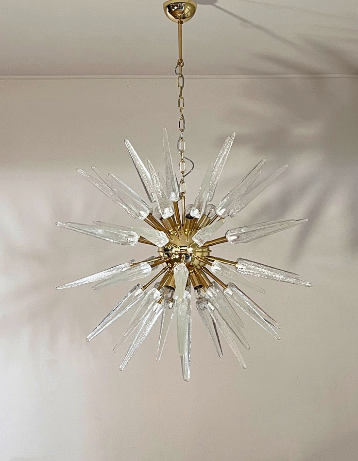 Murano Lysekrone | 51 Klare Sputnik