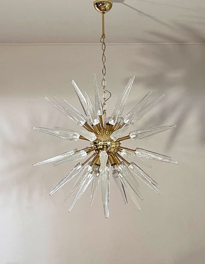 Murano Lysekrone | 51 Klare Sputnik