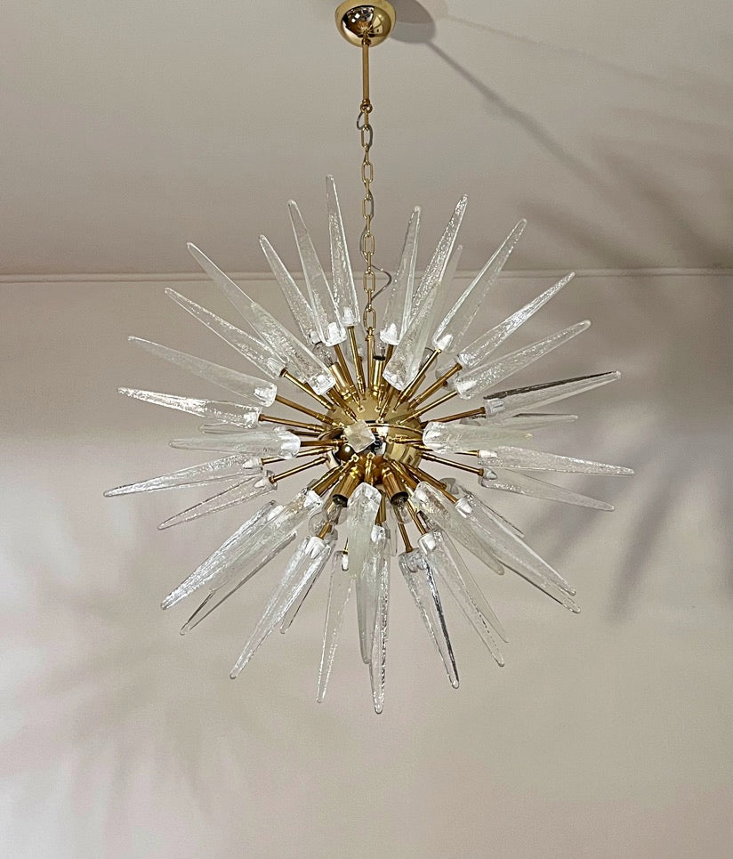 Murano Lysekrone | 51 Klare Sputnik