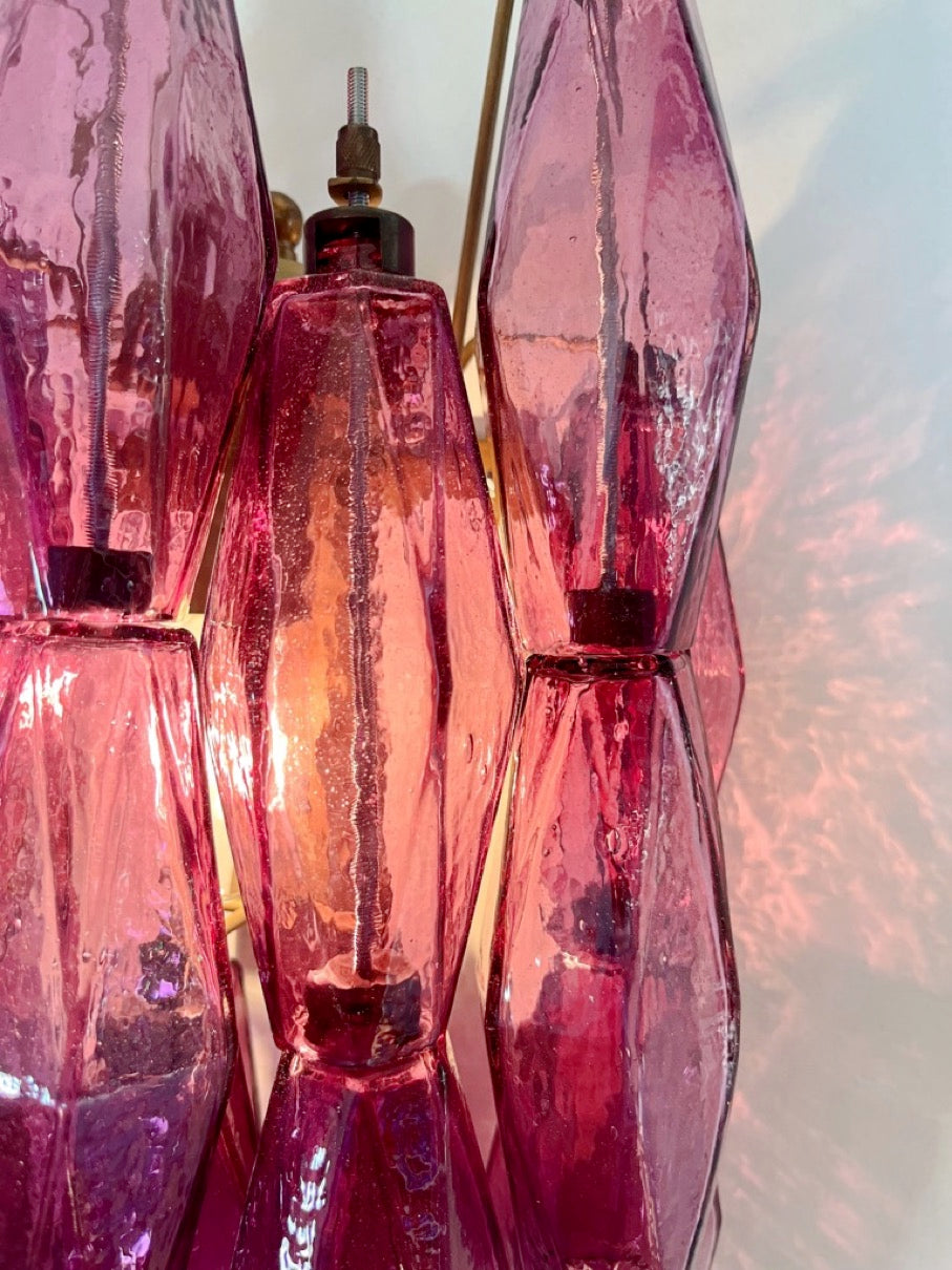 Murano Wandlampe – 17 Lila Poliedriglas – 2er-Set – Detail 7 – Murano Classics