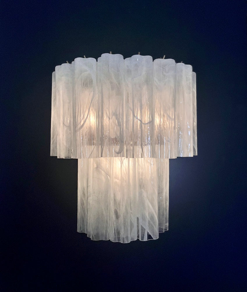 Murano Wall Lamp – 13 Alabaster White Tube Glass – detail 4 – Murano Classics