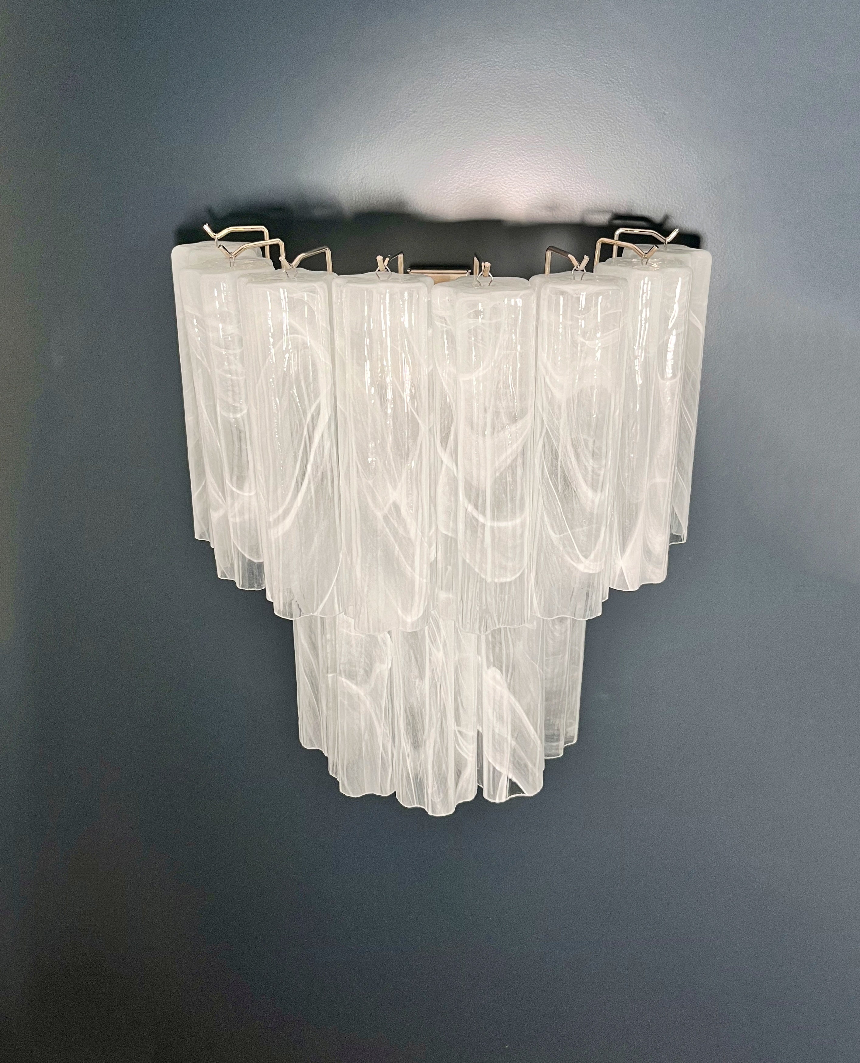 Murano Wandlamp – 13 Alabastwitte Buisglazen – Set van 2 – detail 4 – Murano Classics