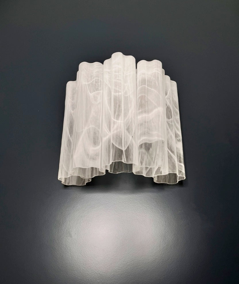 Murano Wandlamp – 5 Witte Alabaster Buisglazen – Set van 2 – detail 9 – Murano Classics