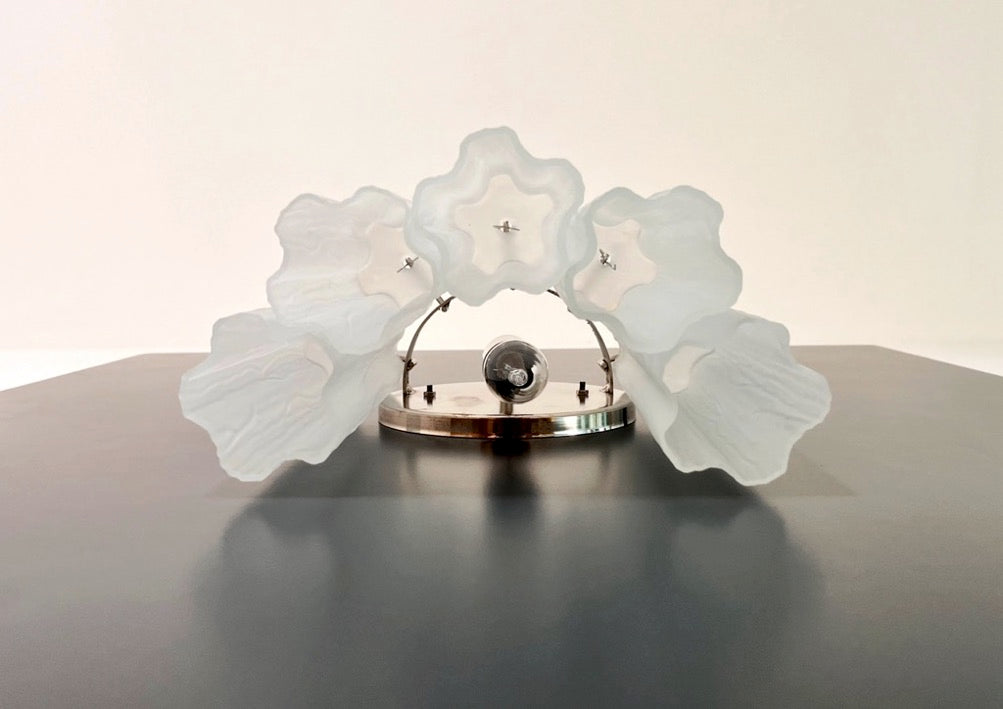 Murano Vegglampe | 5 Etsede Rørglass | 1 par