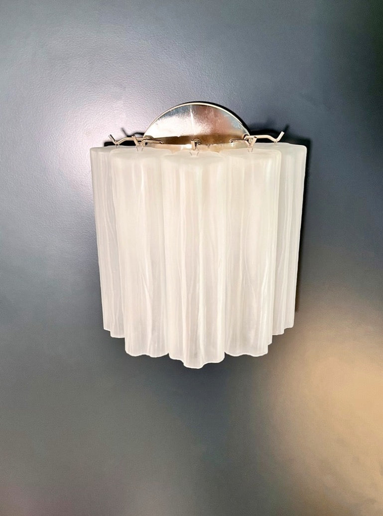 Murano Vegglampe | 5 Etsede Rørglass | 1 par