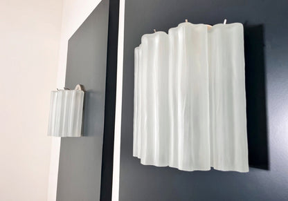 Murano Vegglampe | 5 Etsede Rørglass | 1 par