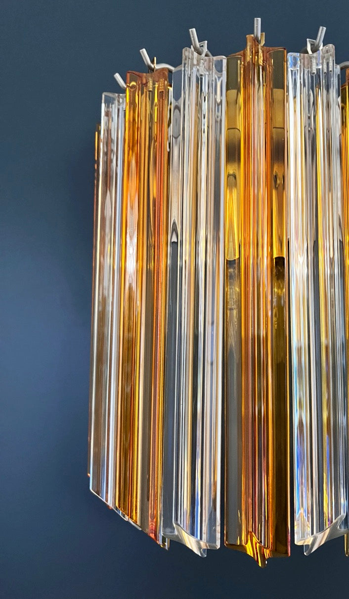 Murano Wall Lamp – 9 Clear Yellow Prism Glass – Set of 2 – detail 8 – Murano Classics