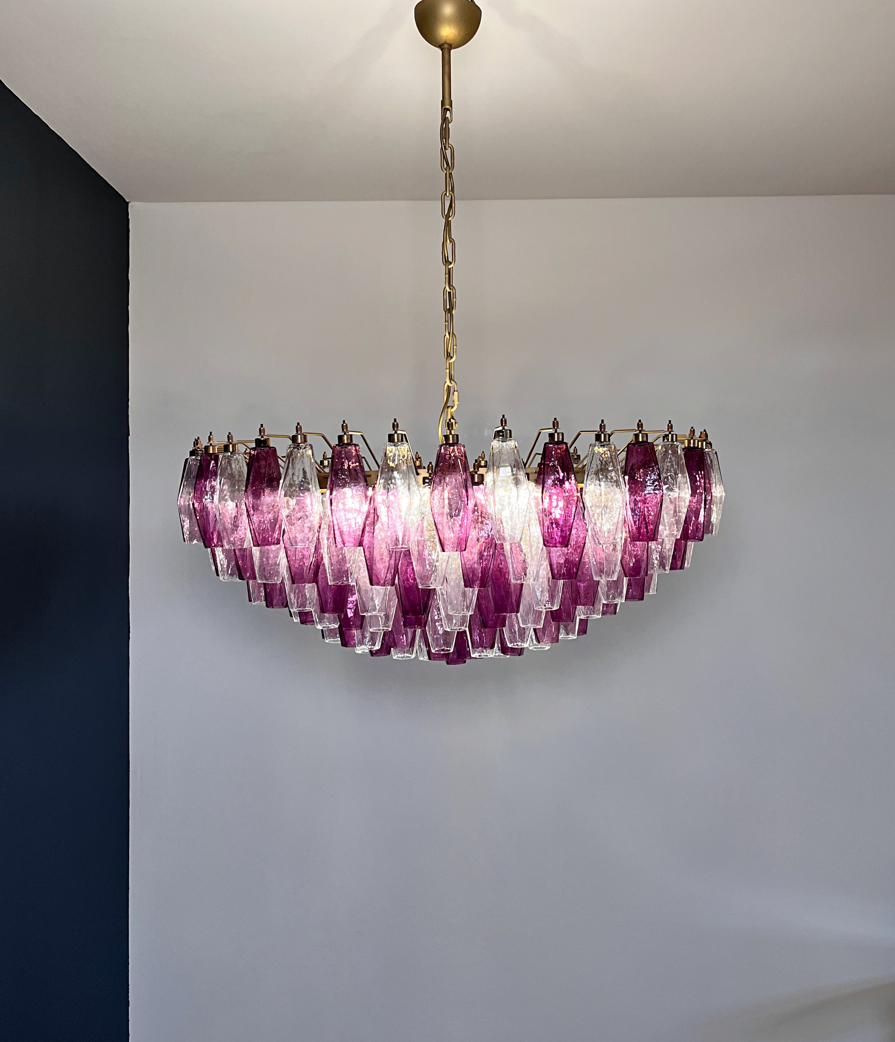 Murano Kronleuchter – 185 Lila und Klare Poliedriglas – Detail 10 – Murano Classics