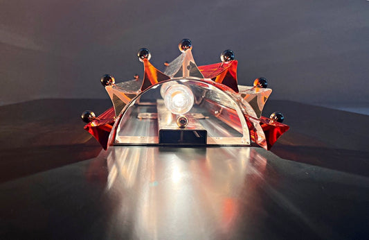 Murano Vegglampe | 14 Klare gul Prismeglass | 1 par